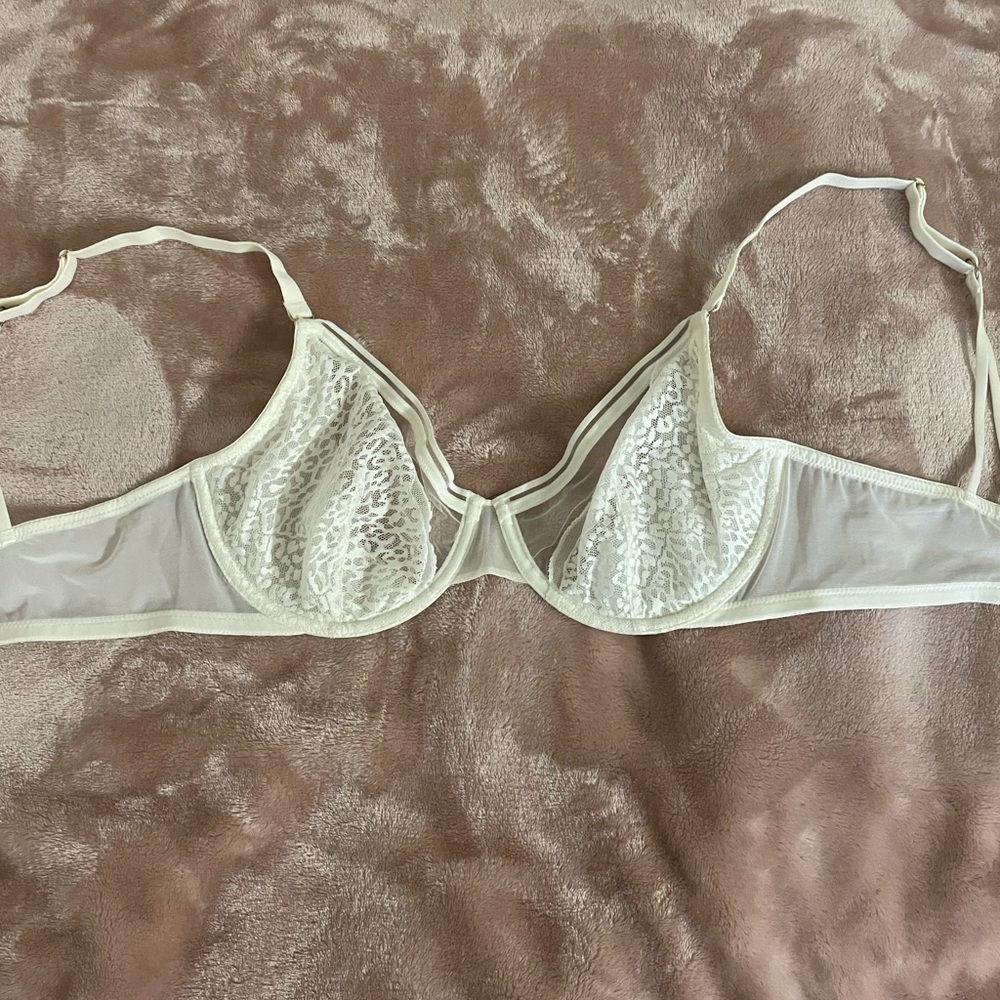 White shear bralette